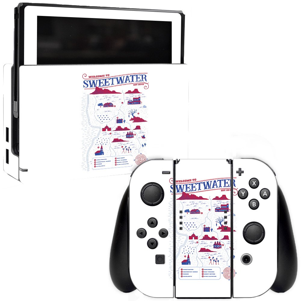 MightySkins Protective Vinyl Decal Wrap Cover for Nintendo Switch - Sweetwater Map Design | Durable, Customizable, Easy to Apply & Remove | Made in USA | Perfect for Gaming, Travel & Personalization