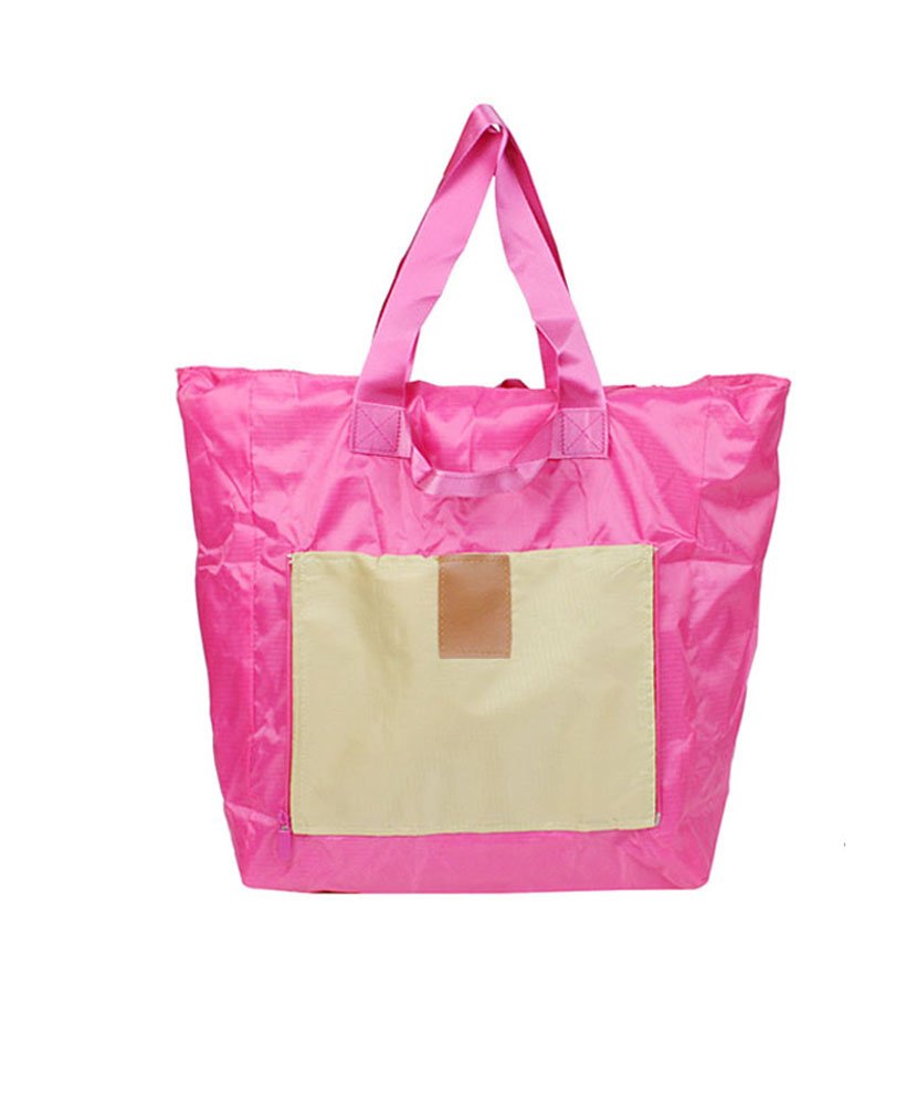 Stylish Pink Travel Tote Bag with Adjustable Shoulder & Hand Straps - Perfect for Airplane Carry-On, Beach Trips & Daily Commute