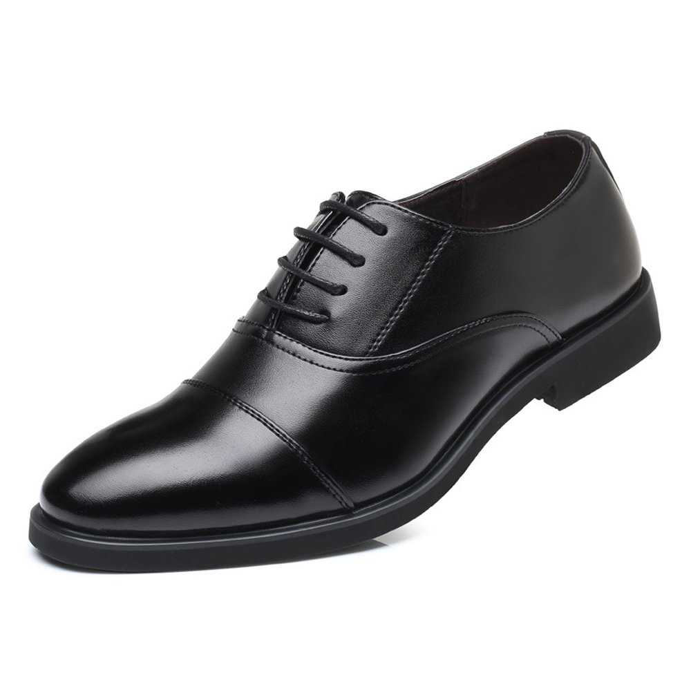 Men's PU Leather Formal Business Oxford Shoes - Lace Up Dress Shoes for Wedding, Office & Special Occasions
