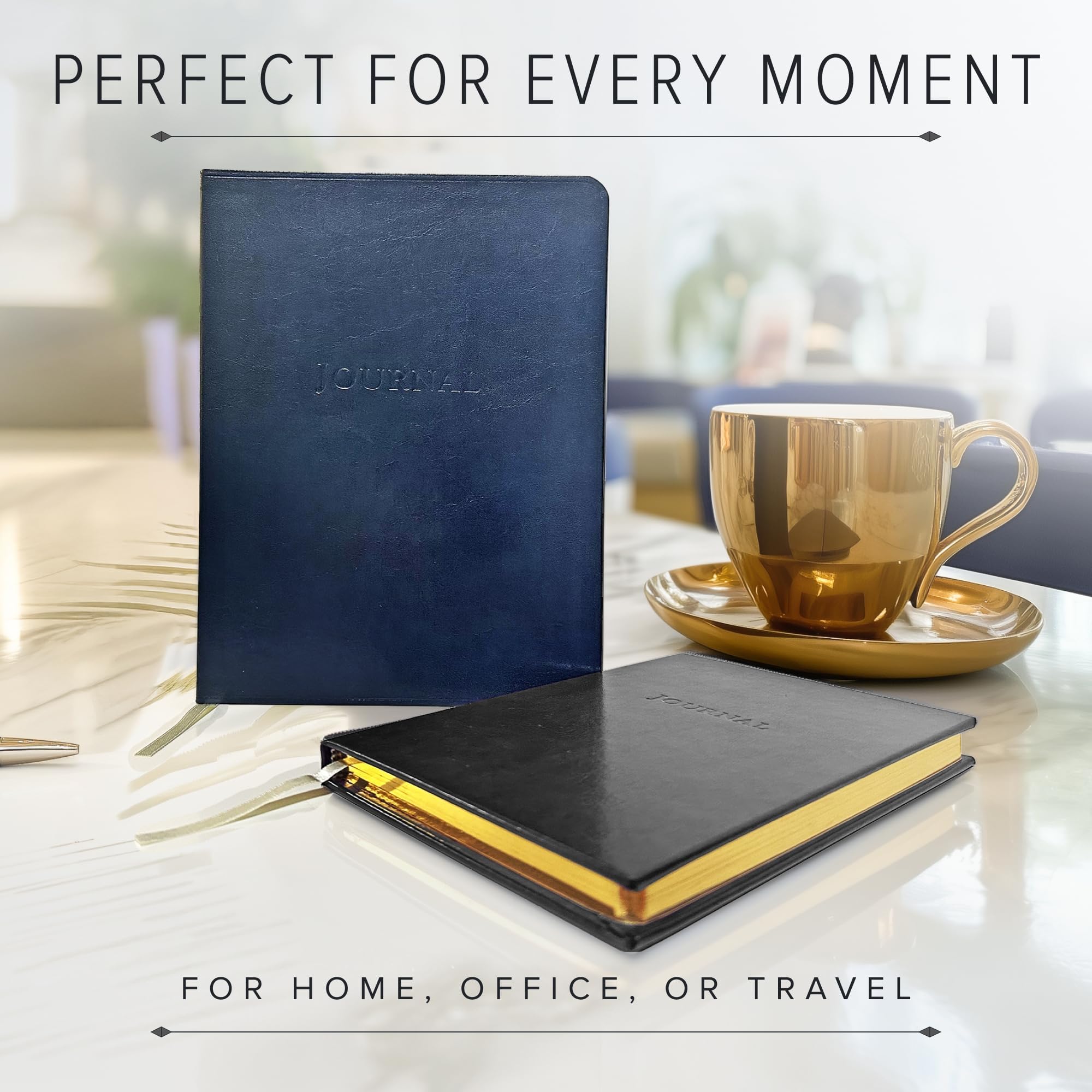 Premium Handcrafted Leather Journal Notebook - 192 Lined Pages, Softcover Writing Diary for Men & Women, 9.75 x 7.5