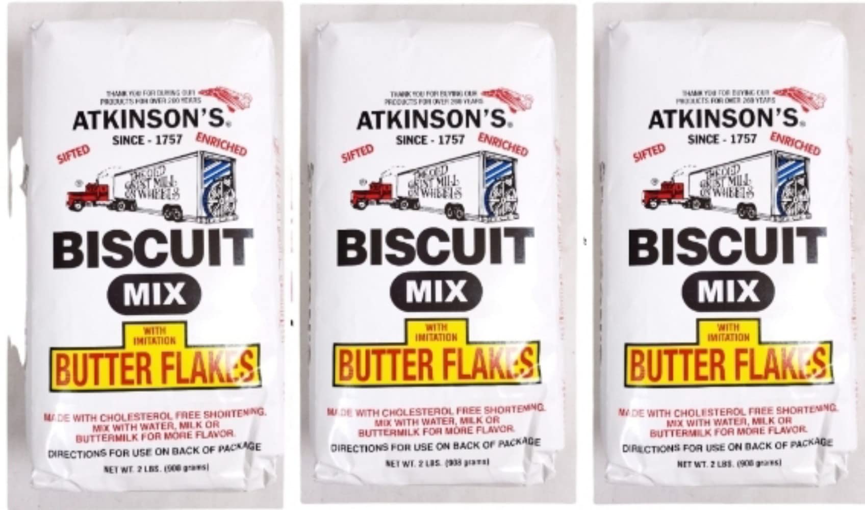 Premium Butter Flake Biscuit Mix - 3 Pack (2 Lb Bags) | All-Purpose Baking Mix for Flaky Homemade Biscuits, Pancakes & Pastries | Perfect for Breakfast, Brunch & Holiday Baking