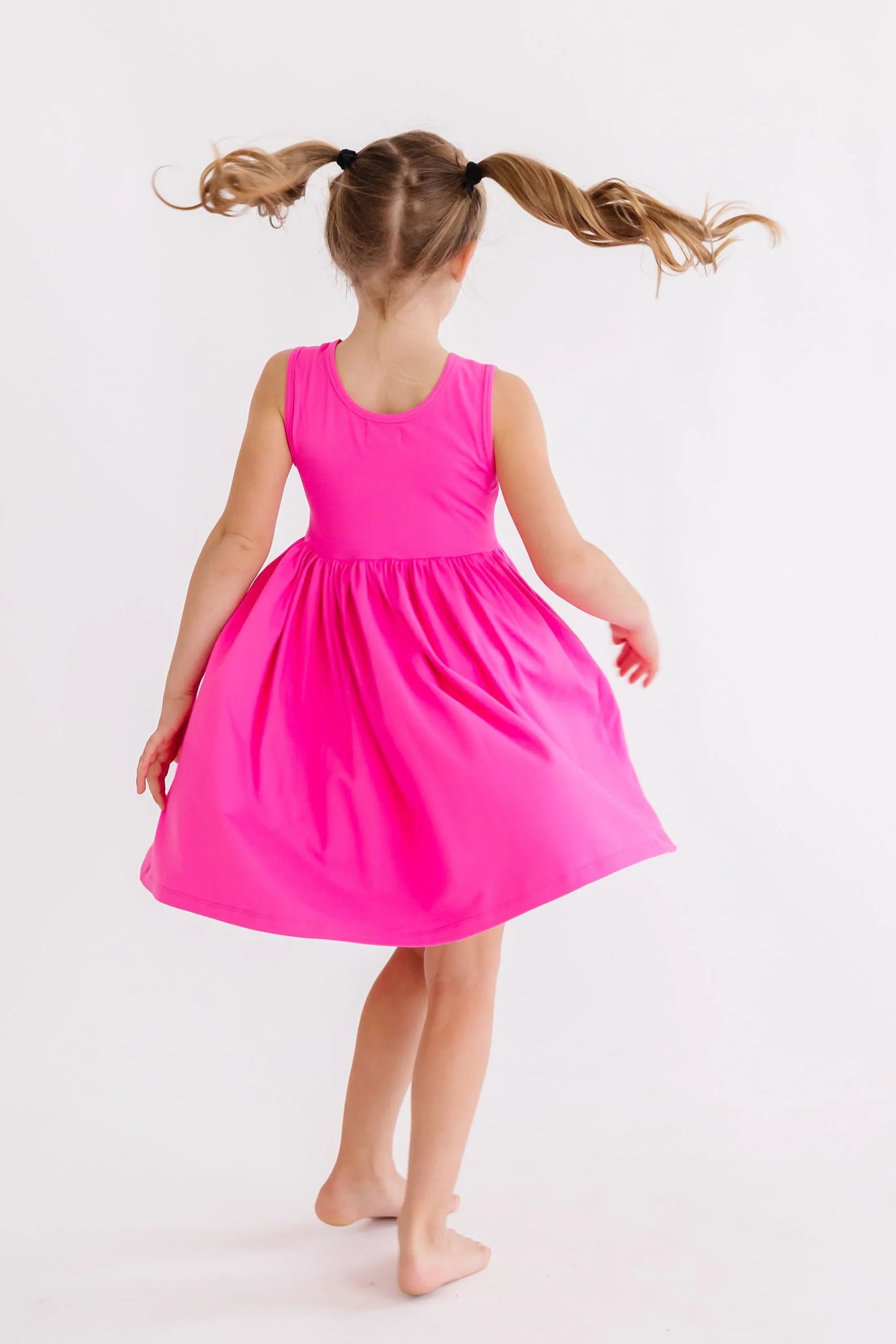 Hot Pink Tank Pocket Twirl Dress for Women - Summer Casual Flowy Swing Dress with Pockets - Perfect for Beach, Vacation, and Date Night Outfits