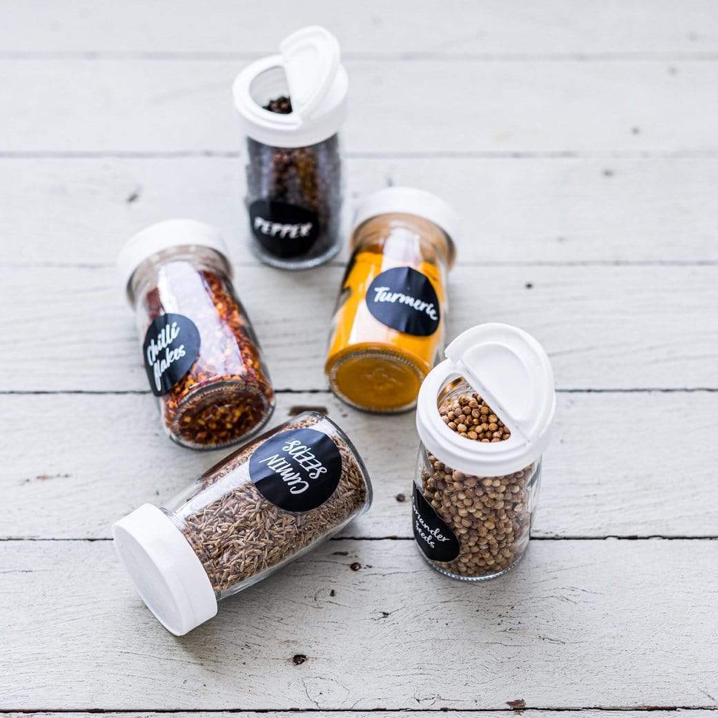 Premium Spice Jar Lids - Airtight Stainless Steel Spice Container Lids - Universal Fit for Mason Jars & Spice Bottles - Perfect for Kitchen Organization, Pantry Storage & Spice Rack Display