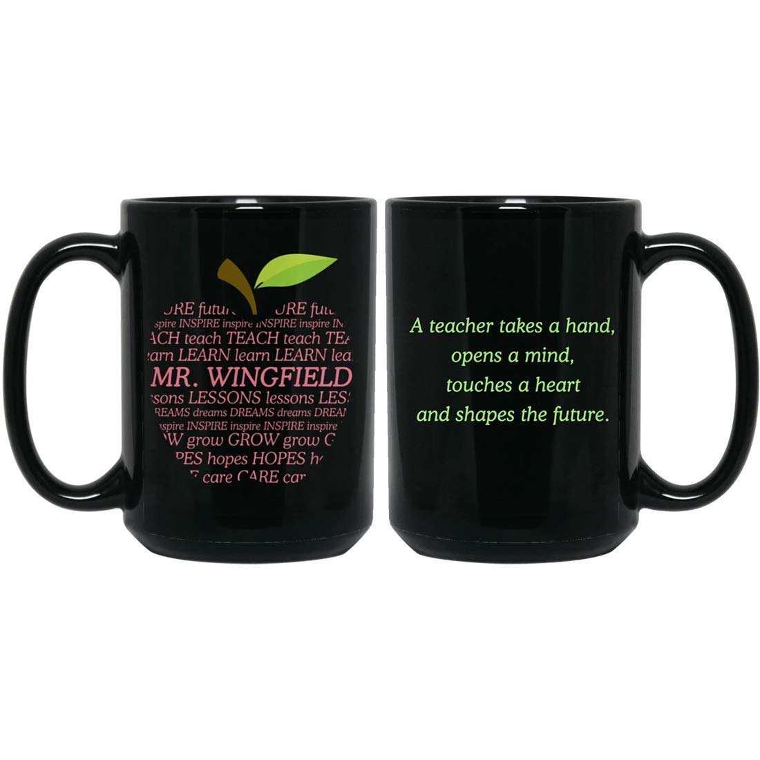 Personalized Teacher Mug - Custom Name Gift for Women Teachers - Desk Decor for Teacher Appreciation Day