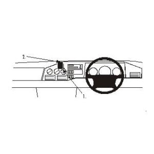 Universal No-Drill Dash Mount for Mercedes Benz Sprinter (1995-1999) & Volkswagen LT28/LT31/LT35 (1997-2005) - Perfect for GPS, Phone Holders & Dash Cams - Easy Installation, Secure Fit