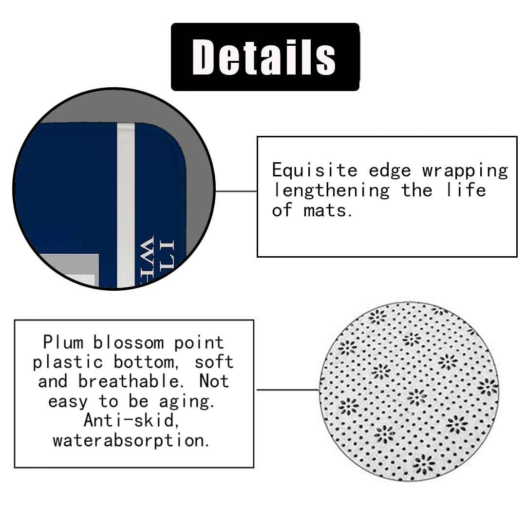4PCS/Set Inspirational Quotes Shower Curtain with Non-Slip Bath Rugs - White Navy Blue Striped Texas Star Grey Helmet American Football Player Design for Modern Sports Bathroom Decor | Perfect for Football Fans & Athlete Themed Bathrooms