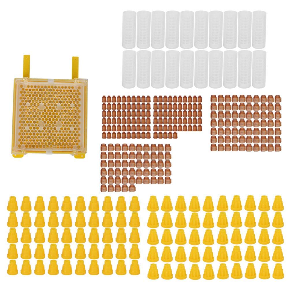 Queen Bee Rearing Kit - Plastic Queen Bee Breeding Set with Full Cell Package for Beekeepers | Beekeeping Supplies for Hive Management & Honey Production