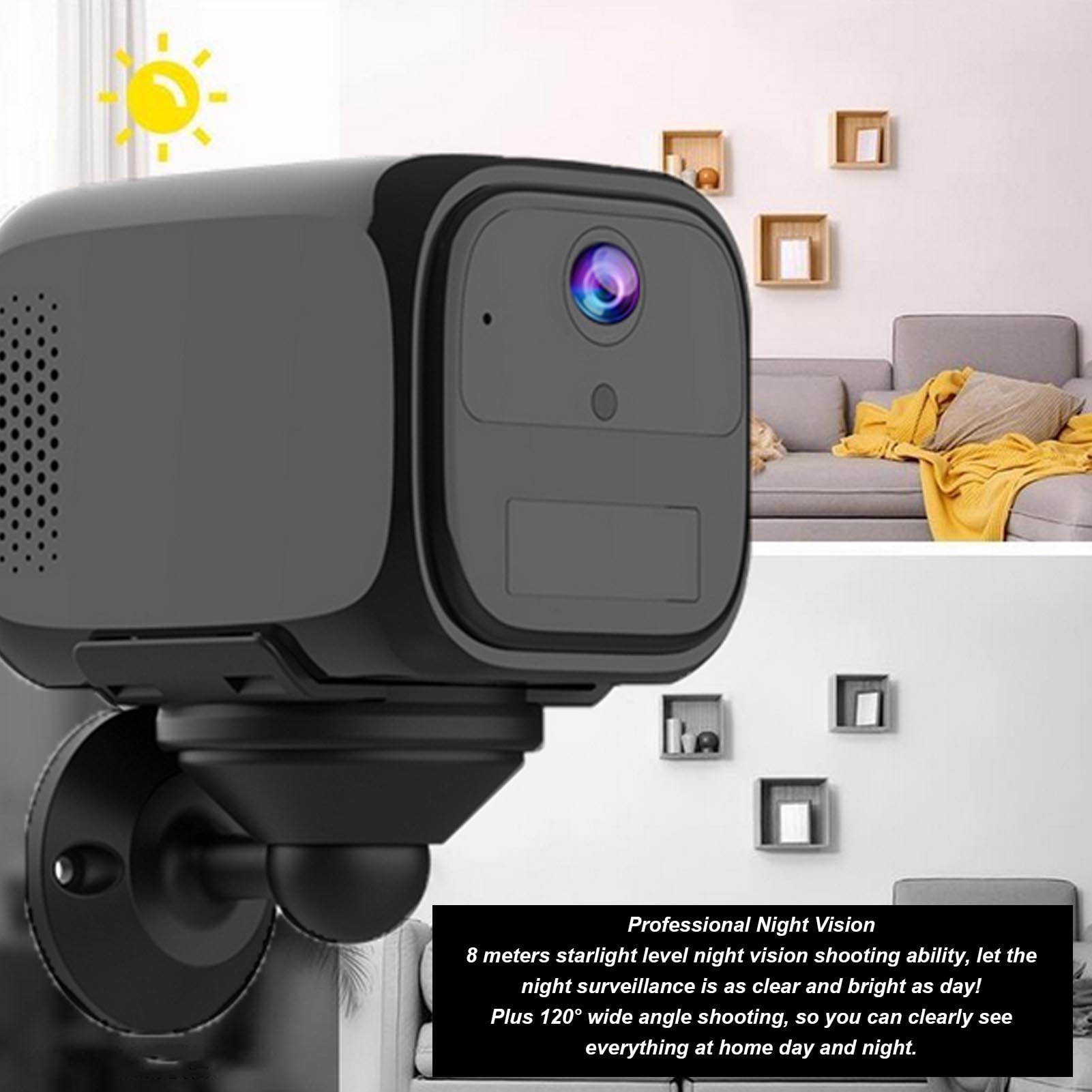 1080P Security Camera with 120° Wide Angle & Night Vision - Instant Alarm for Store Surveillance - Ideal for Retail Shops, Warehouses & Home Security Monitoring