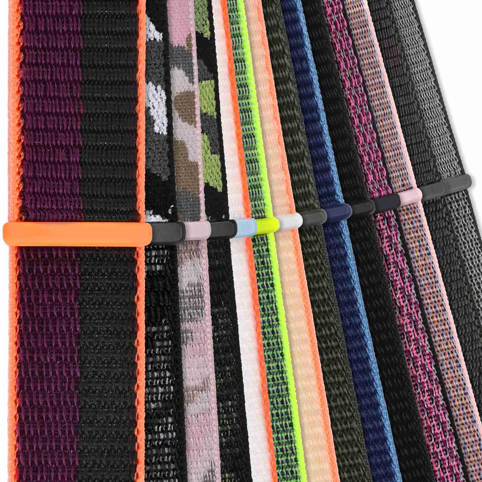 WOCCI 20mm Adjustable Nylon Watch Band - Quick Release Sport Loop Strap for Apple Watch & Samsung Galaxy (White) - Perfect for Running, Swimming & Everyday Wear