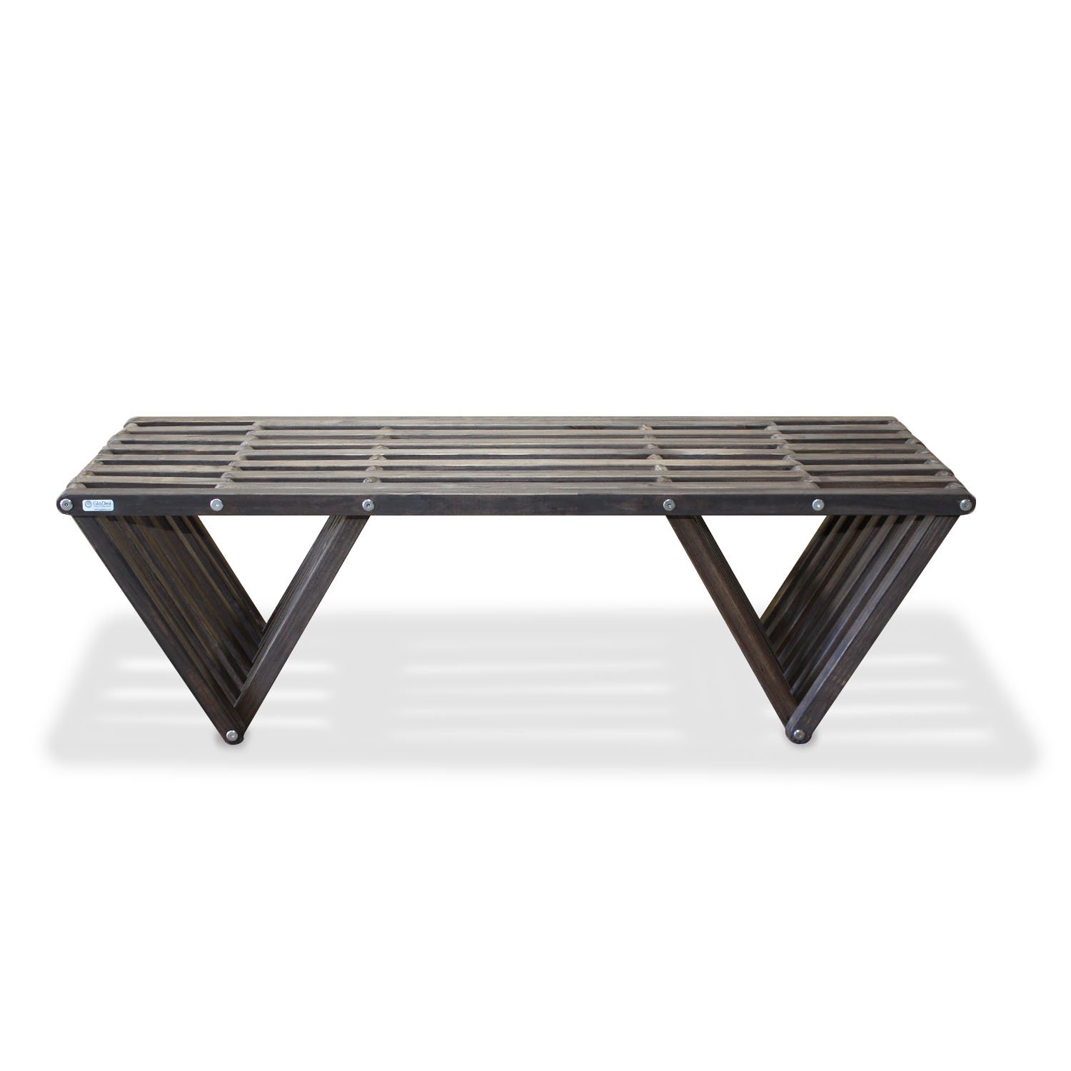 Bench X90 Espresso Brown Wooden Bench - Durable Outdoor & Indoor Seating for Patio, Garden, and Entryway