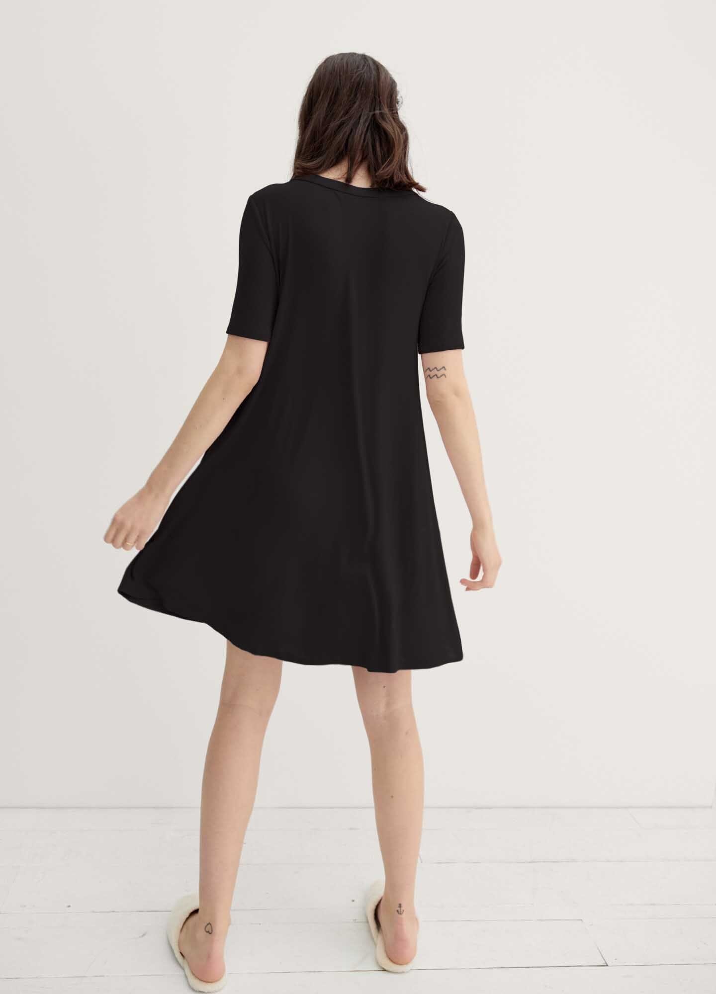 Softest Ribbed Nursing Mini Dress for Breastfeeding Moms - Comfortable Maternity Dress for Nursing, Lounging & Everyday Wear