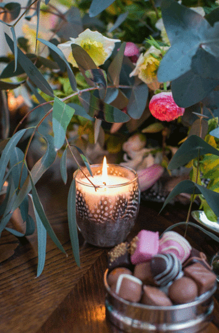 Refreshing Grapefruit Lime & Basil Scented Candle with Natural Essential Oils | Handmade Soy Wax Candle with Optional Guinea Fowl Feather Decor | Perfect for Aromatherapy, Relaxation & Home Decor