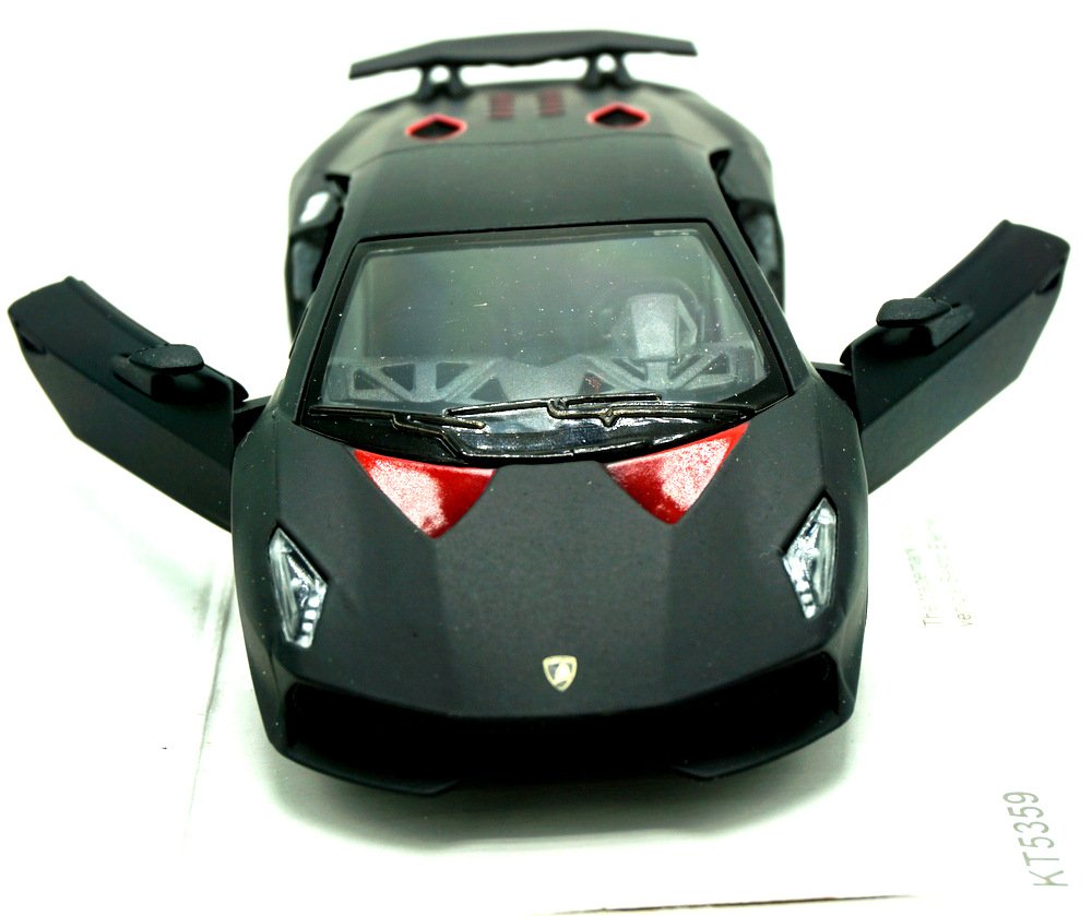 Lamborghini Sesto Elemento 1:38 Scale Diecast Model Car - Matte Black Finish | Collectible Sports Car for Display, Gift, and Racing Enthusiasts
