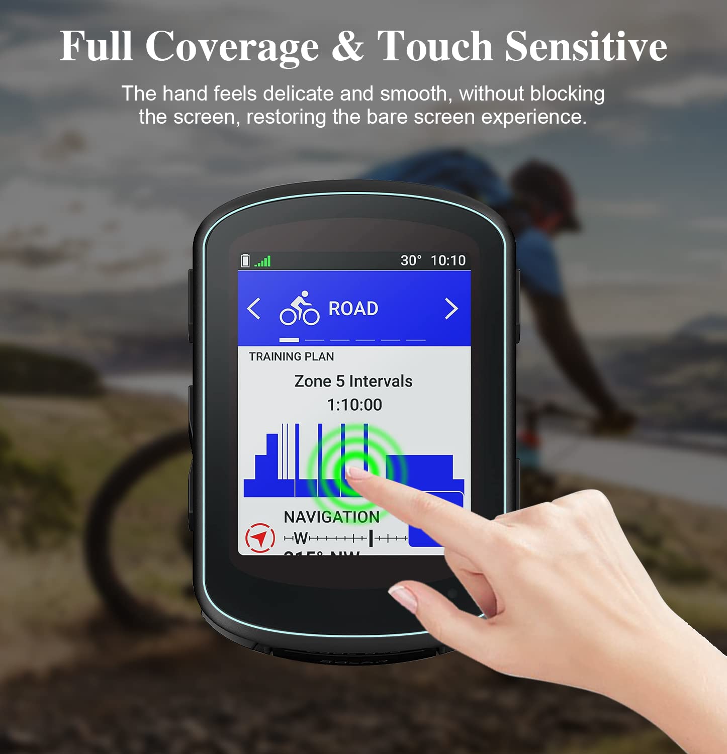 Garmin Edge 840/540 Screen Protector 2Pack, 9H Tempered Glass for Cycling GPS