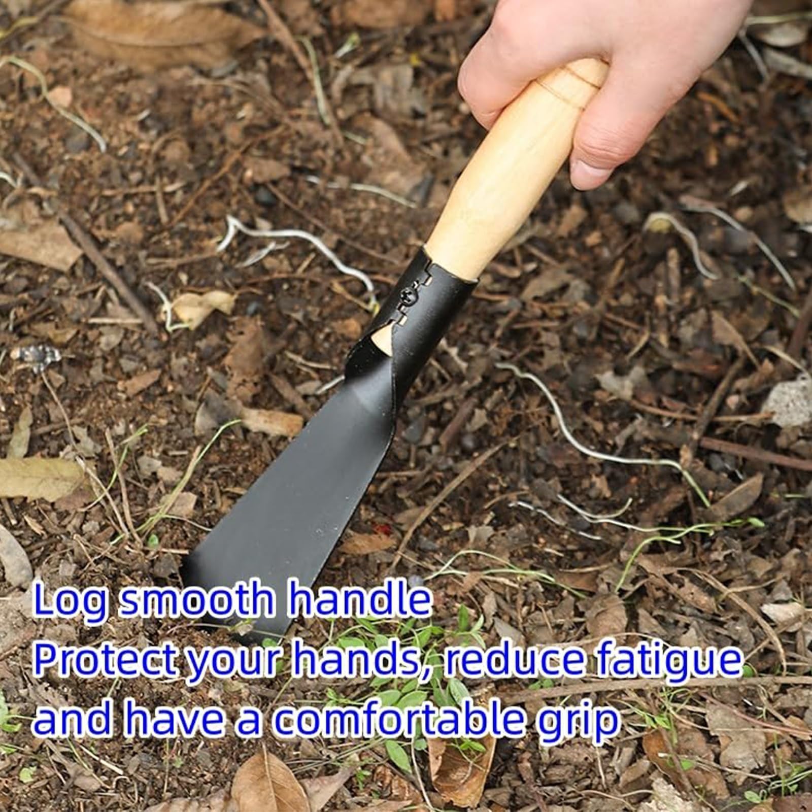 Premium Manganese Steel Garden Trowel with Ergonomic Wooden Handle - Heavy Duty Digging Shovel for Planting, Weeding & Gardening - Perfect for Flower Beds, Vegetable Gardens & Outdoor Landscaping (1 Set)
