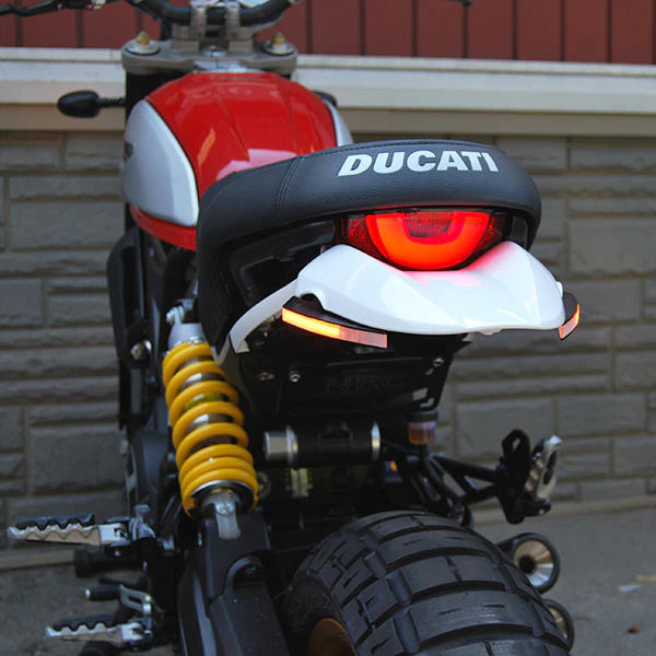 Ducati Scrambler Desert Sled Fender Eliminator Kit for 2017-Present Models - Motorcycle Tail Tidy & License Plate Relocator for Off-Road & Street Riding