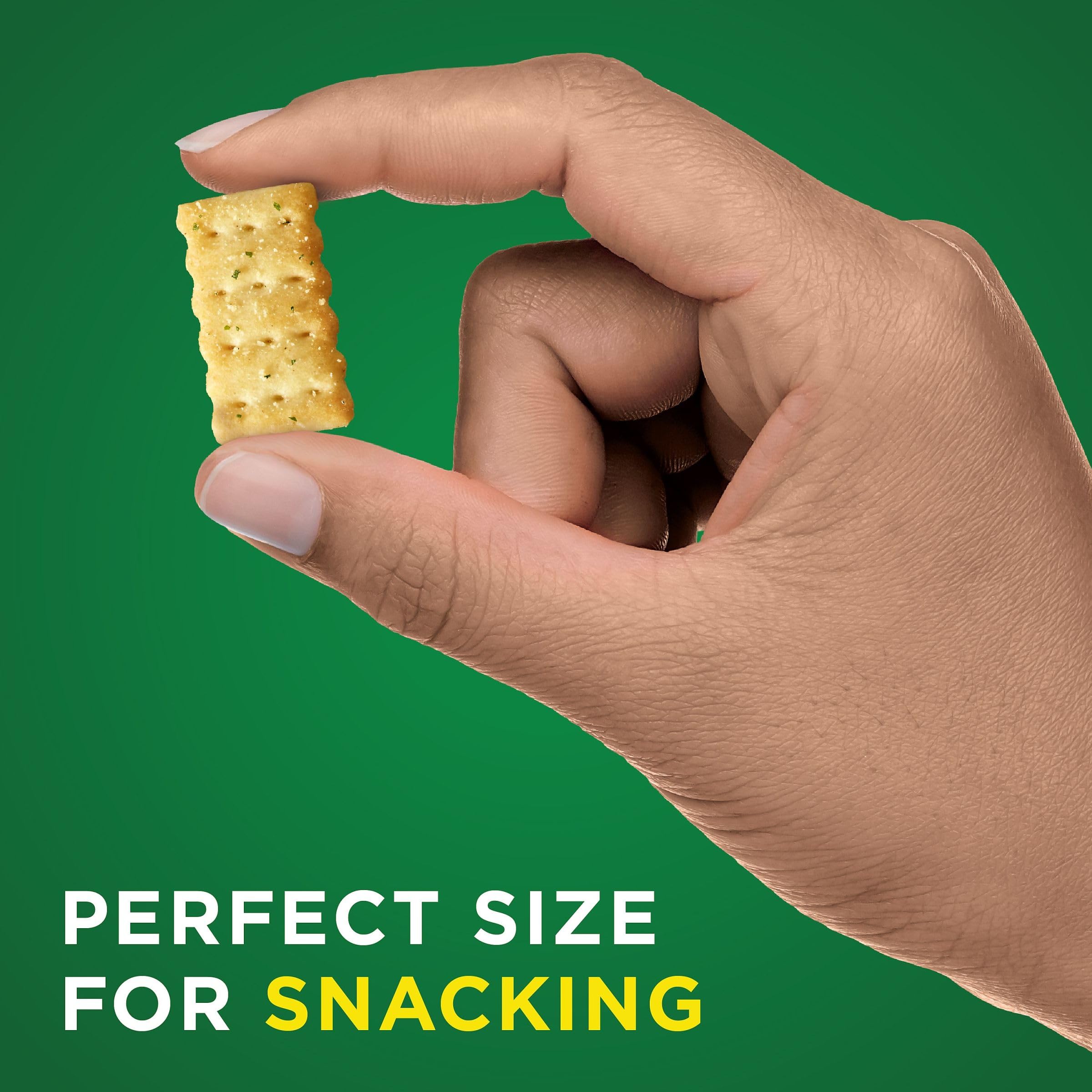 Club Minis Parmesan Garlic Crackers - 11oz Box (Pack of 1) | Crunchy Baked Snacks for Lunch, Parties & On-the-Go | Perfect with Dips, Cheese & Charcuterie Boards