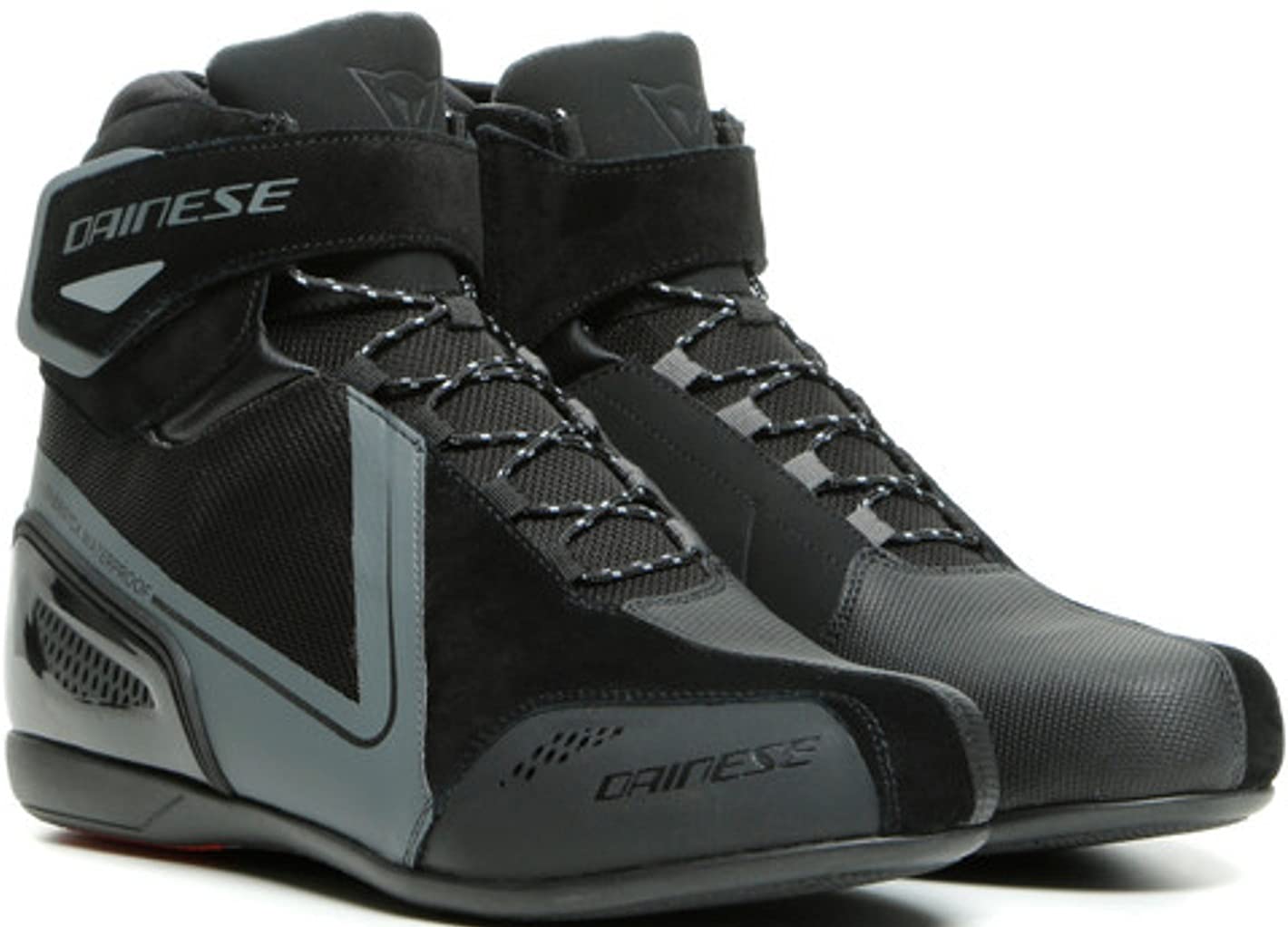 Dainese Energyca D-WP Men's Motorcycle Shoes - Black/Anthracite - Waterproof Riding Boots for Street & Touring Bikes - Comfortable & Protective Gear for Long Distance Motorcycle Trips