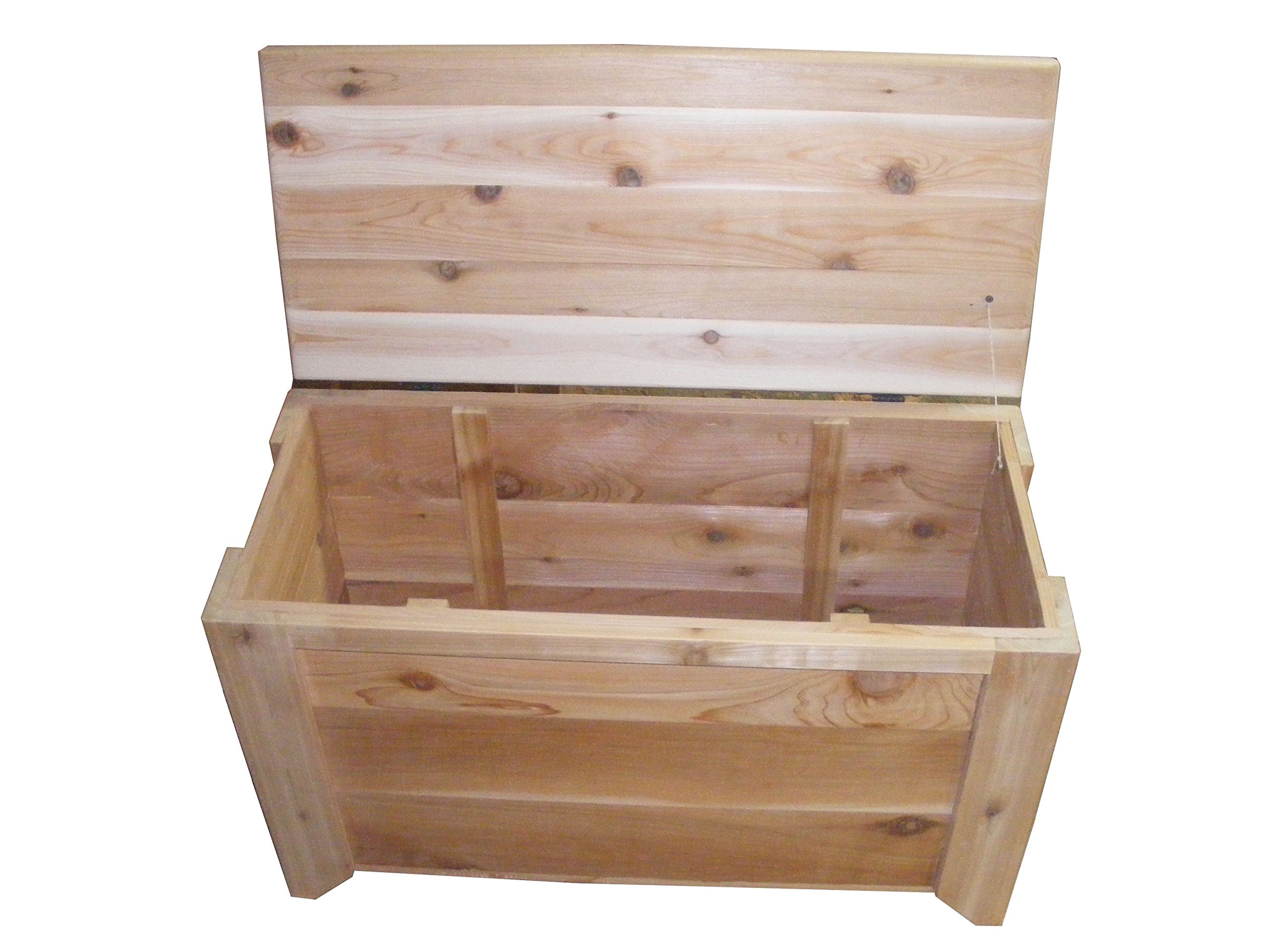 Steve's Gift Shoppe Cedar Wood Storage Bench with Lift Top - 30 x 14 x 20 Inches - Perfect for Entryway, Bedroom & Living Room Organization