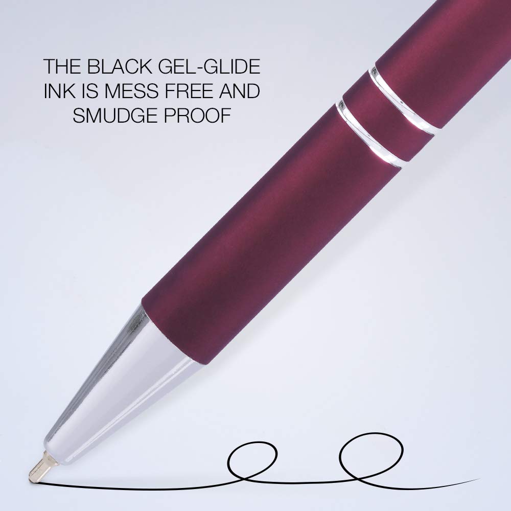 5 Custom Laser-Engraved Metal Ballpoint Gel Ink Pens - Free Personalization - Premium Corporate Gifts for Birthdays, Anniversaries, Graduations & Holidays - Perfect for Business Promotions, Client Appreciation & Special Occasions
