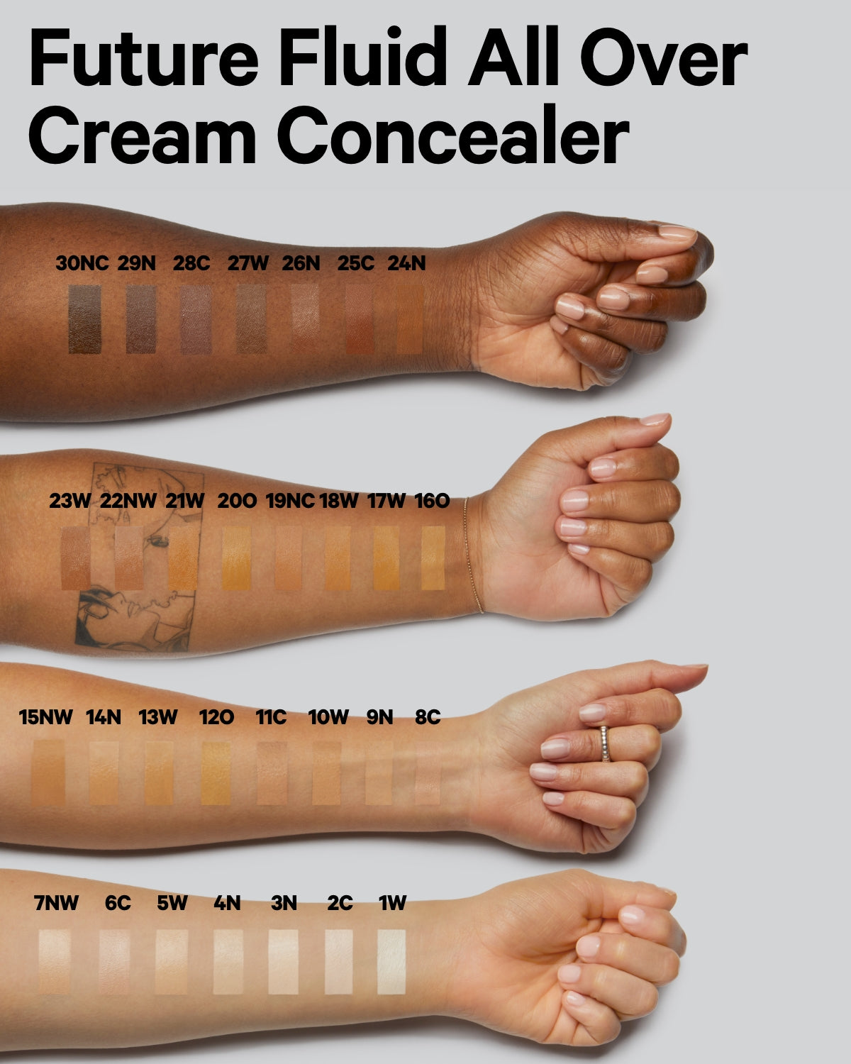 Future Fluid Creamy Hydrating Concealer - Full Coverage, Lightweight & Long Lasting for Dark Circles & Blemishes | Perfect for Everyday Makeup & Photo Shoots