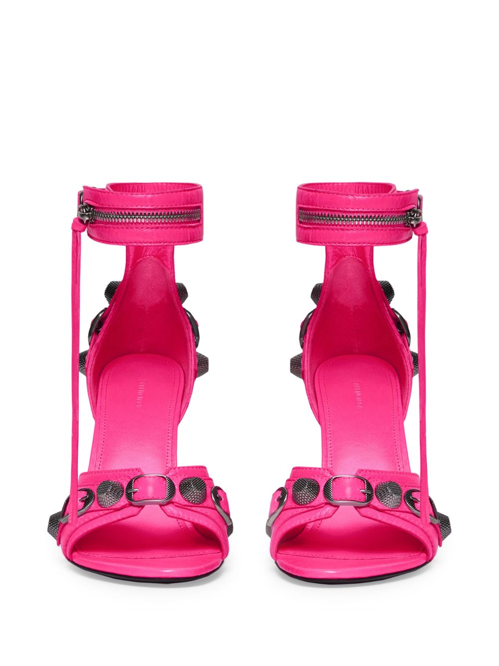Balenciaga Women's Fuchsia Pink Leather Sandals - Stylish & Comfortable Summer Casual Footwear for Beach, Vacation & Outdoor Wear