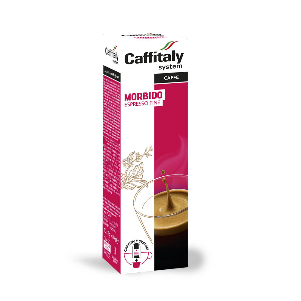 Caffitaly Morbido Coffee Capsules - Compatible with Caffitaly System - Rich & Smooth Espresso Blend for Home & Office Use