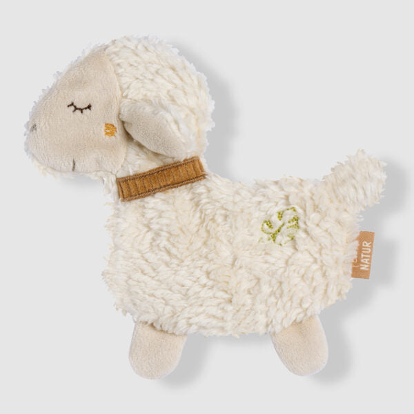 FehnNATUR Crinkle Sheep Sensory Toy for Babies - Soft Plush Animal with Crackling Sound for Infant Development & Toddler Playtime - Perfect for Tummy Time, Teething, and Early Learning Activities
