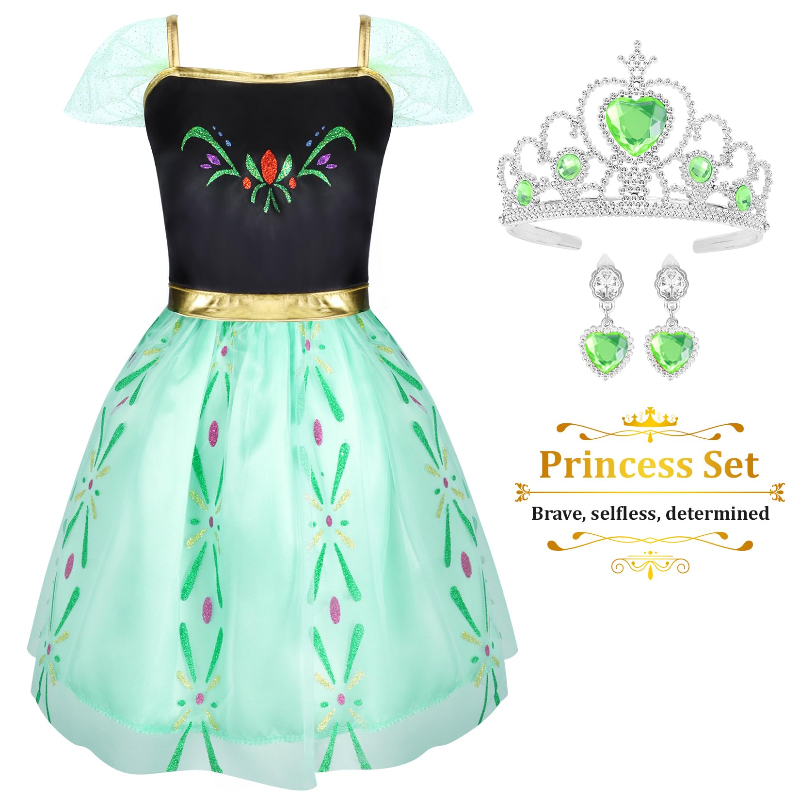 18-Piece Princess Dress Up Costume Set for Girls 3-6 Years Old | Pretend Play, Birthday & Christmas Gift | Toddler Role Play Outfits for Parties, Tea Time & Imagination Play