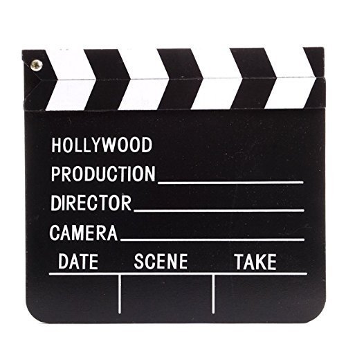 Professional Movie Clapboard Film Slate with Dry Erase Marker - Perfect for Filmmaking, Acting Classes & YouTube Content Creation