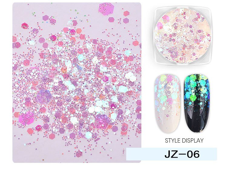 Holographic Mermaid Nail Glitter Flakes - Premium Nail Art Decorations for Manicures, Pedicures & DIY Nail Designs - Perfect for Parties, Salons & Special Occasions