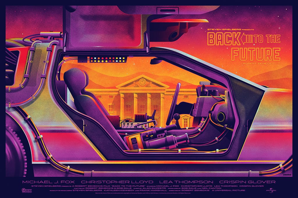 Back to the Future Foil Variant Poster - Classic Movie Wall Art for Home Theater & Office Decor