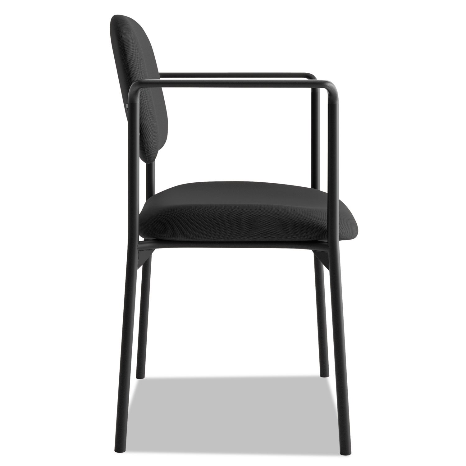 4-Pack Black Stacking Office Chairs - Heavy Duty & Space-Saving for Conference Rooms, Classrooms, and Events