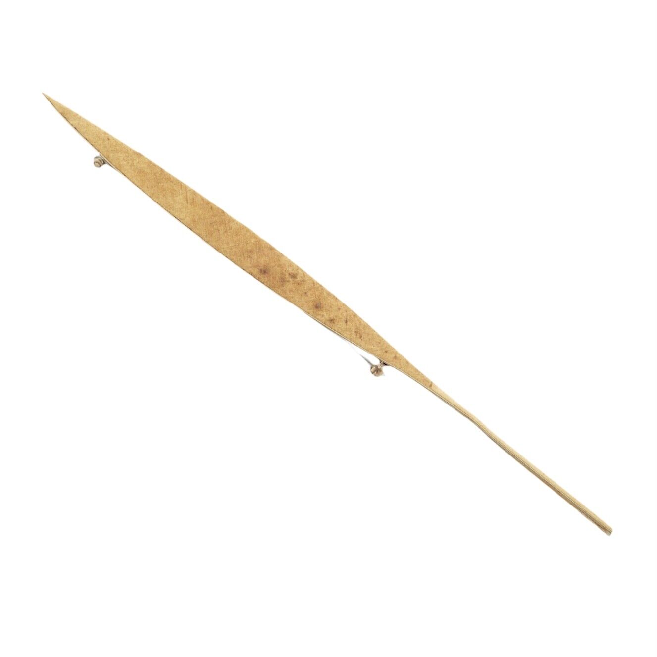 Vintage Authentic Cartier Dinh Van 18k Yellow Gold Long Quill Brooch Pin - Rare Collectible Jewelry for Special Occasions & Vintage Fashion
