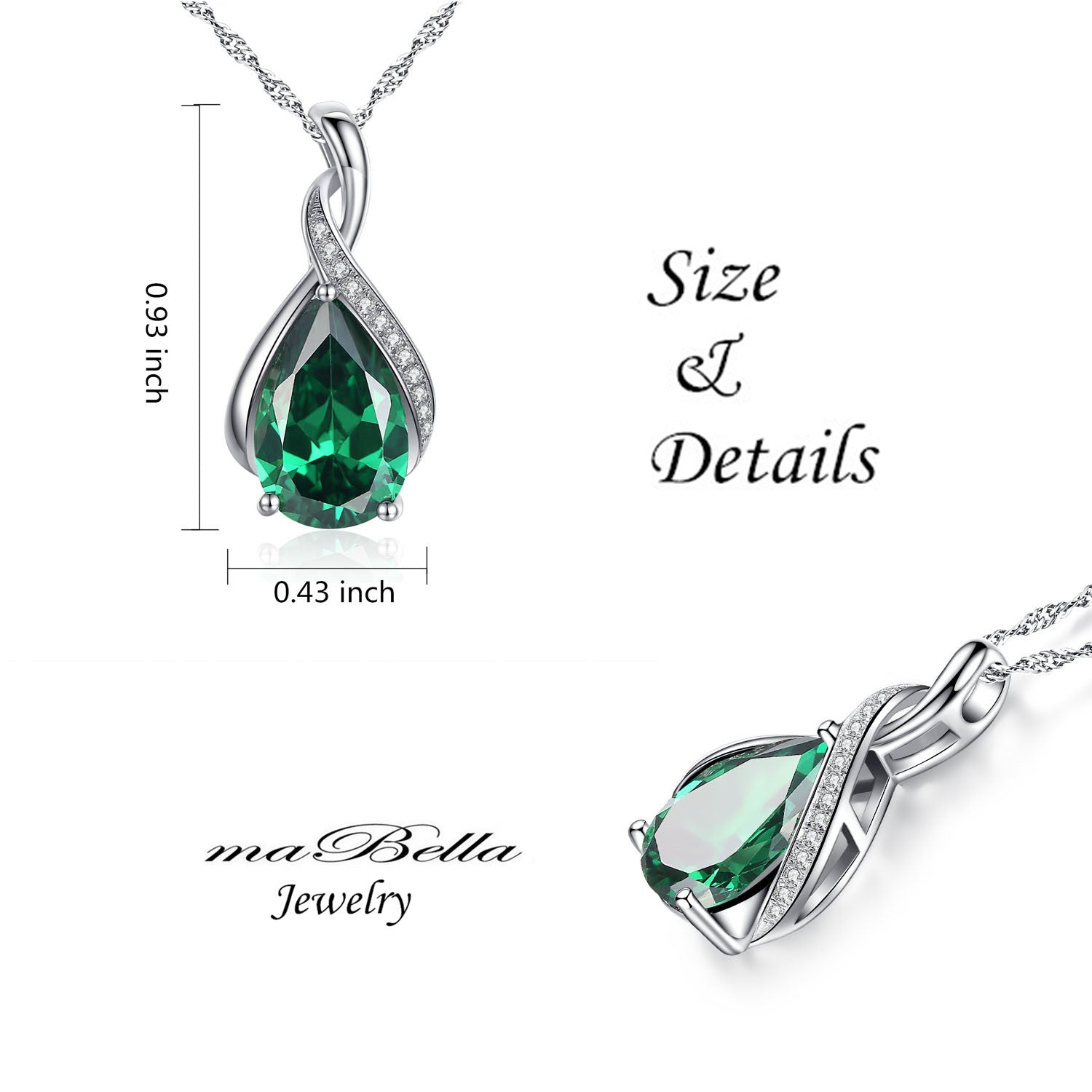 925 Sterling Silver Birthstone Pendant Necklace for Women | Personalized Zodiac Jewelry Gift | Perfect for Birthdays, Anniversaries & Special Occasions
