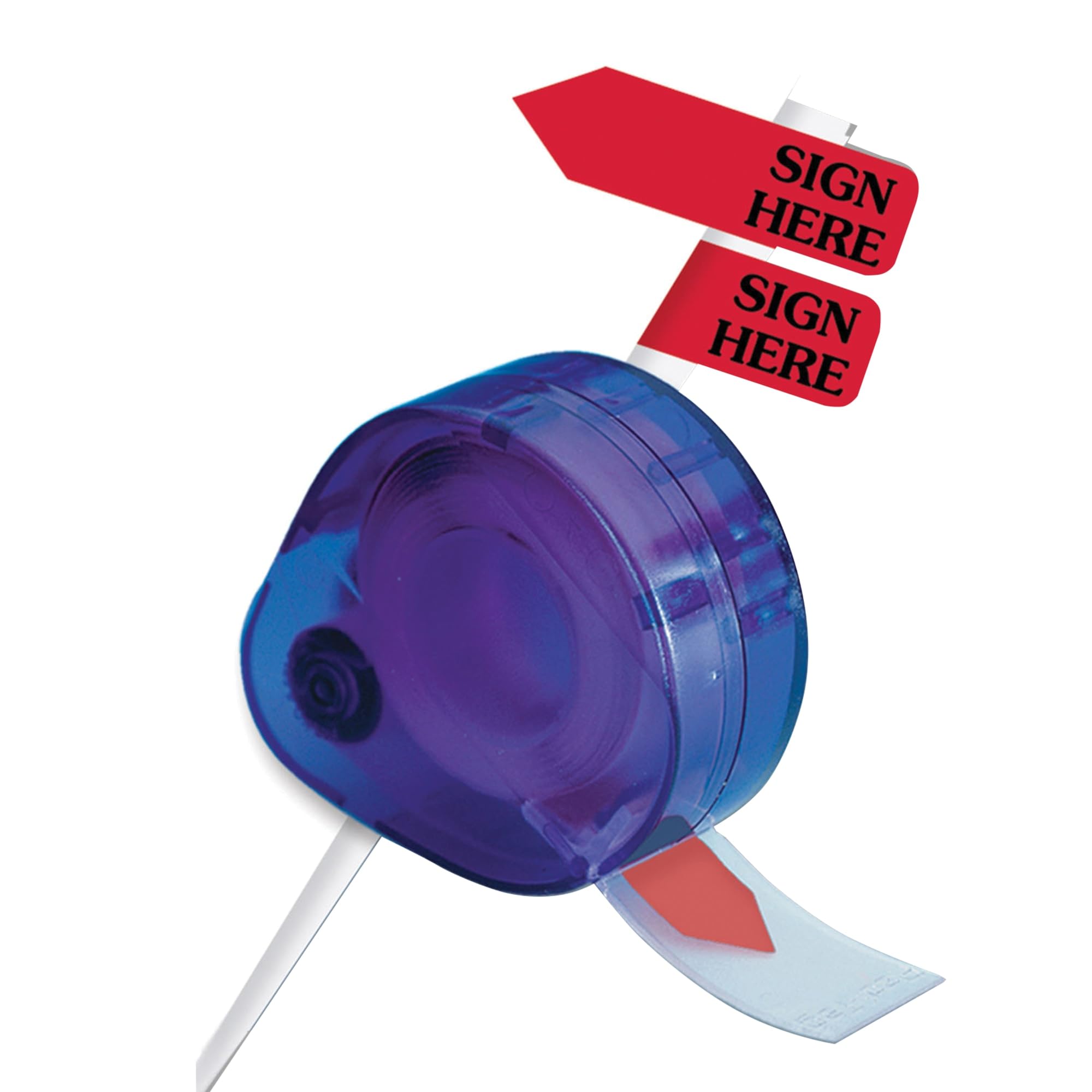 Redi-Tag Sign Here Printed Arrow Dispenser Flags - 120 Flags per Roll, 1-7/8 x 9/16 Inches, Red (81024) - Perfect for Document Marking, Office Organization & File Identification