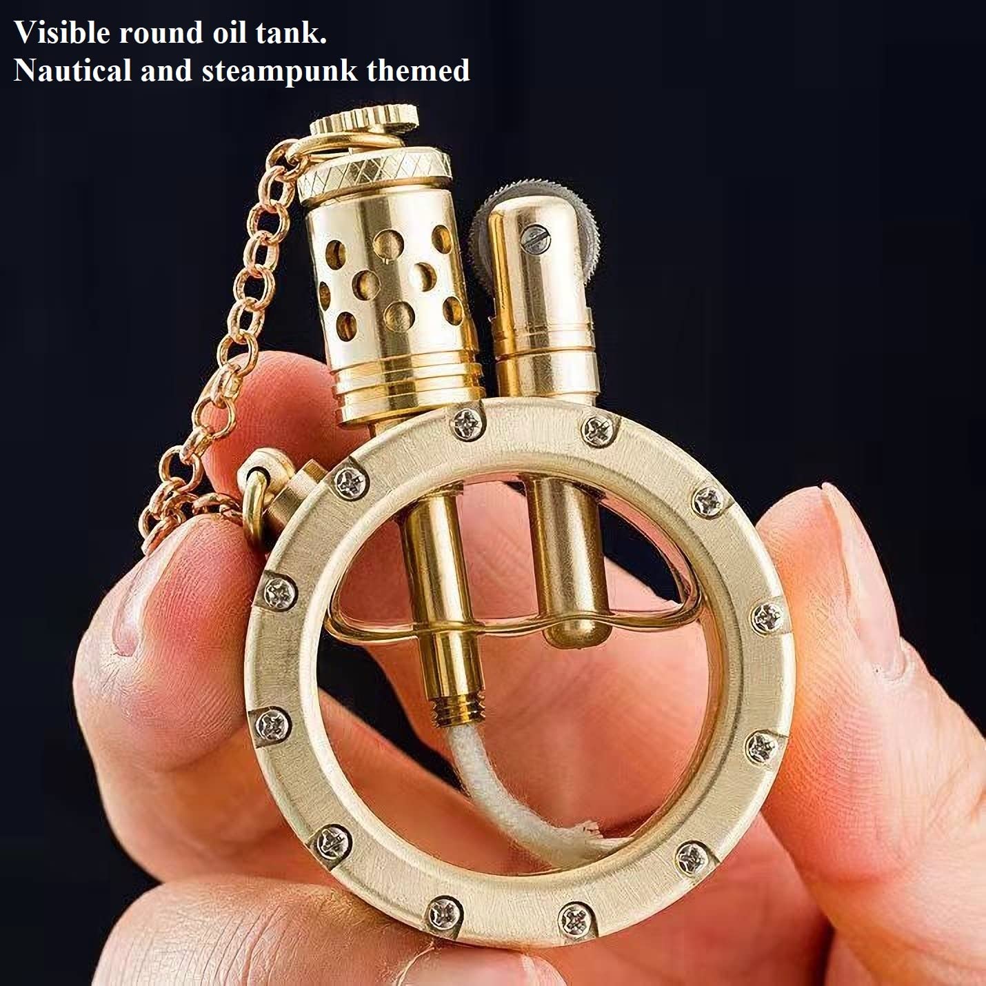 Vintage Copper Steampunk Lighter - Unique Birthday Gift for Men, Outdoor & Camping Use