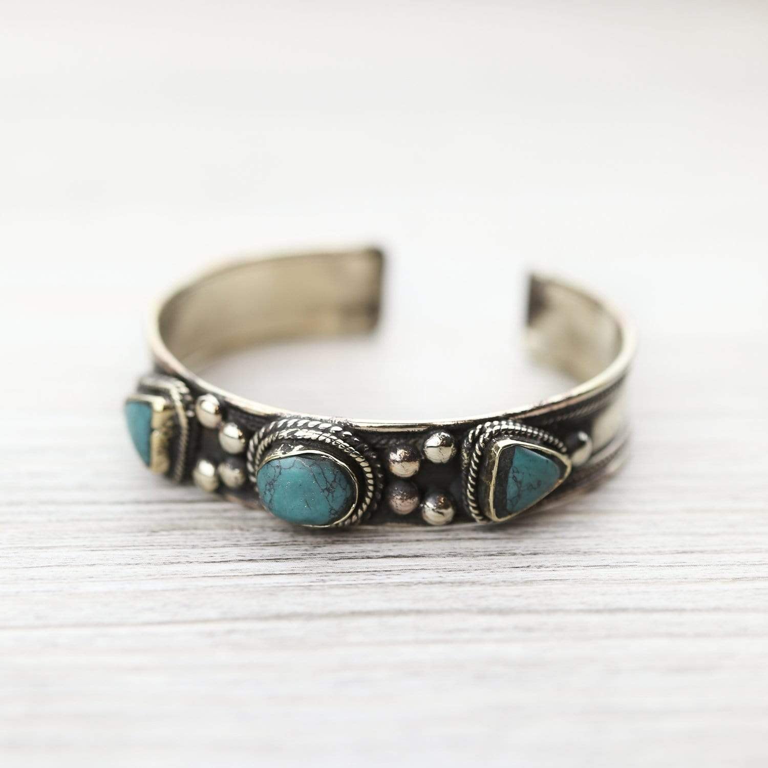 Authentic Himalayan Cuff Bracelet - Handmade Tibetan Silver Bangle for Women - Boho Ethnic Jewelry Gift for Yoga, Meditation & Festival Wear