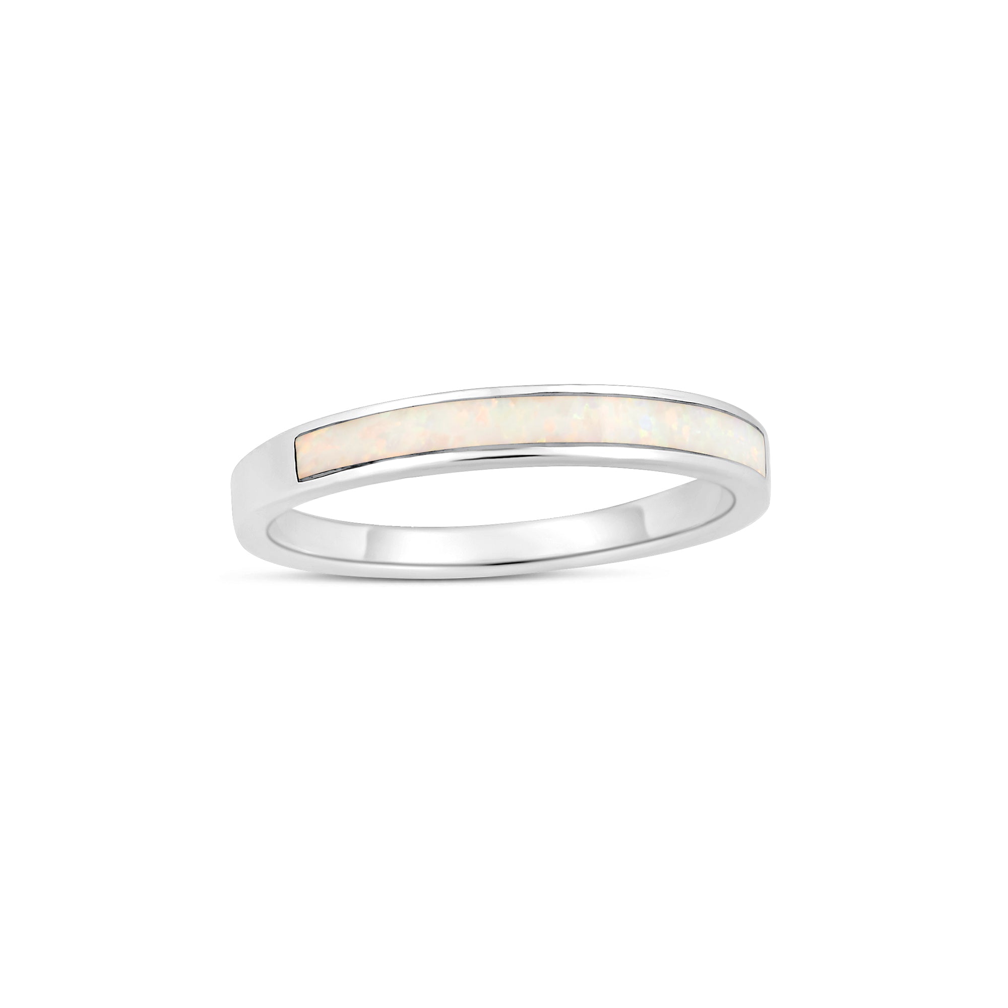 Exquisite White Opal Ring with Sterling Silver Blade Design - Elegant Jewelry for Women, Perfect for Weddings, Anniversaries & Special Occasions