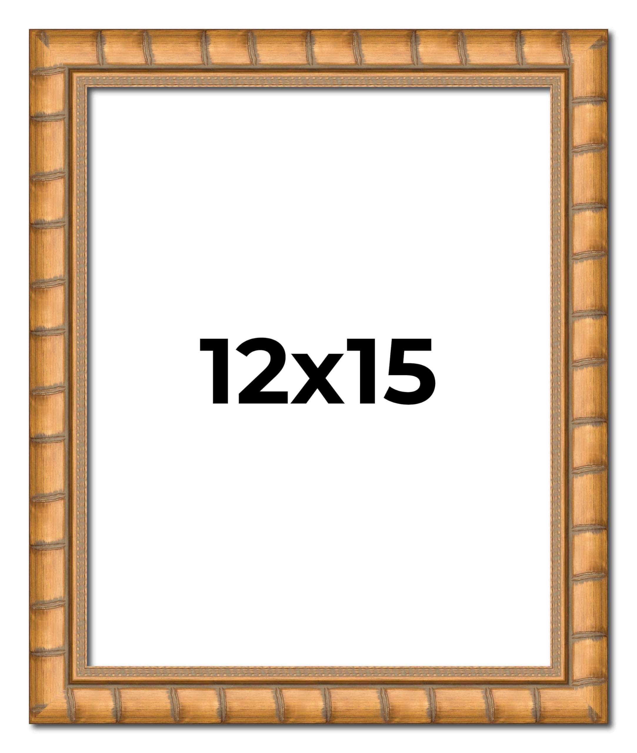 12x15 Inch Gold Real Wood Picture Frame - 1.5