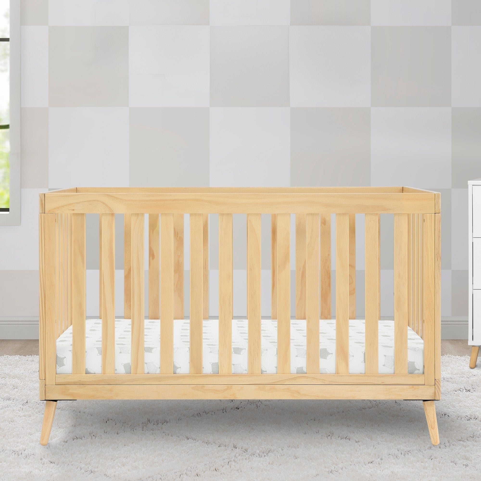Essex 4-in-1 Convertible Baby Crib - Toddler Bed, Daybed & Full-Size Bed Conversion - Safe Nursery Furniture for Newborns & Kids - Perfect for Bedrooms, Daycare & Guest Rooms