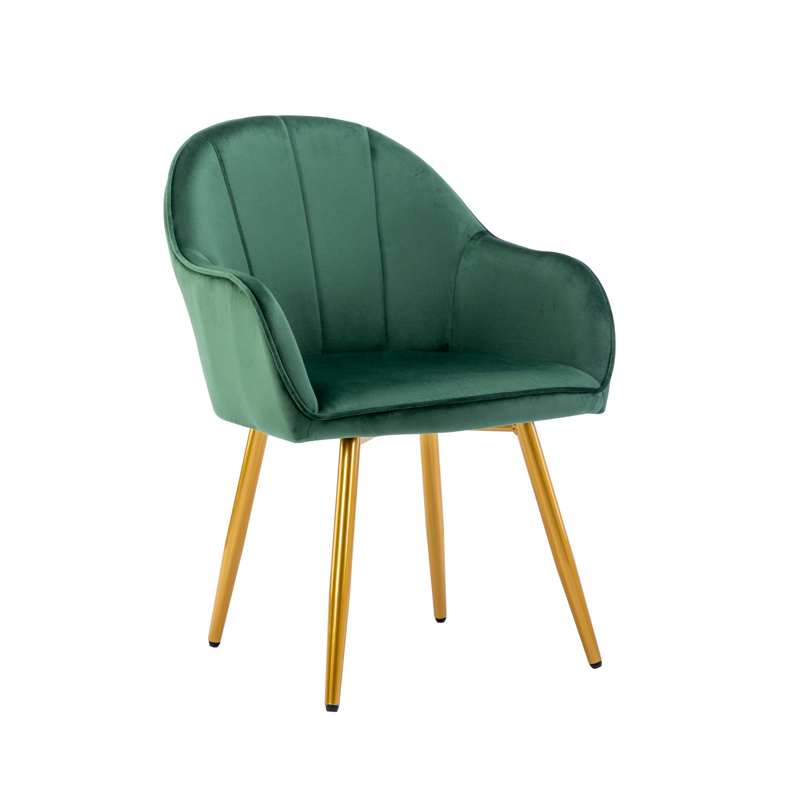 Porthos Home Yari Velvet Dining Chair with Gold Chrome Legs – Compact Modern Design for Dining Room & Kitchen – Perfect for Small Spaces, Breakfast Nooks & Apartment Living
