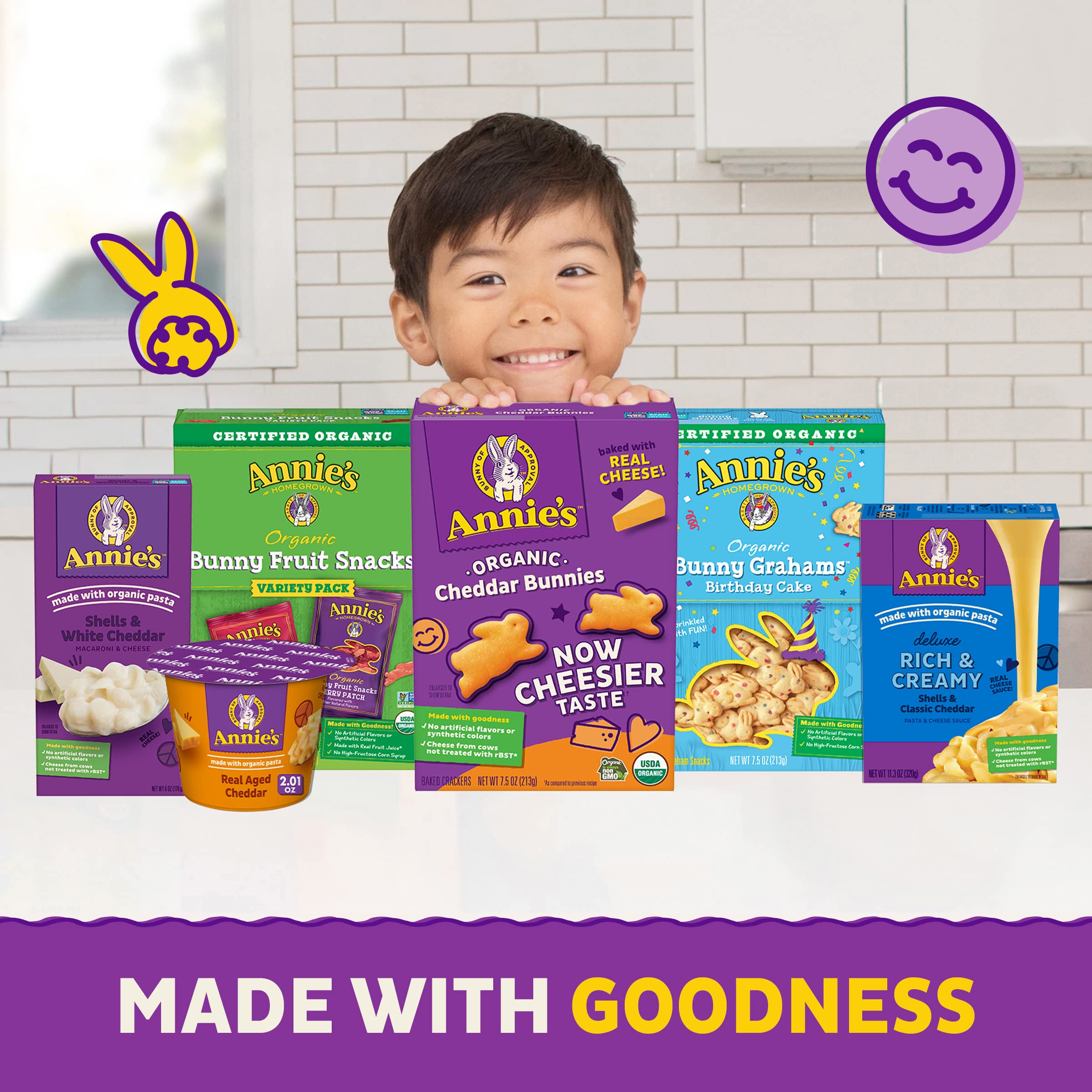 Annie's Organic Bunny Pasta & Chicken Broth Soup - 14 oz (Pack of 8) | Healthy Kids Lunch, Quick Family Meals & Comfort Food for Cold Days