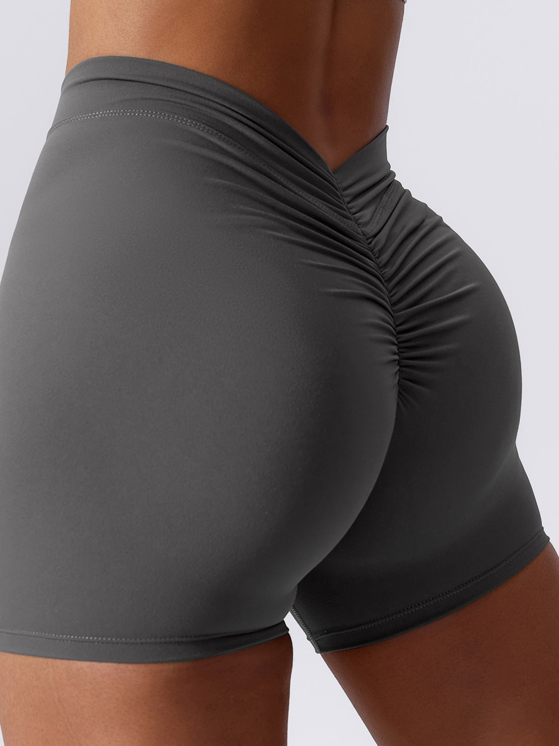 ZASUWA Women's Scrunch Butt Lifting Deep V Back Leggings - High Waisted Yoga Pants for Workout, Gym & Lounge Wear