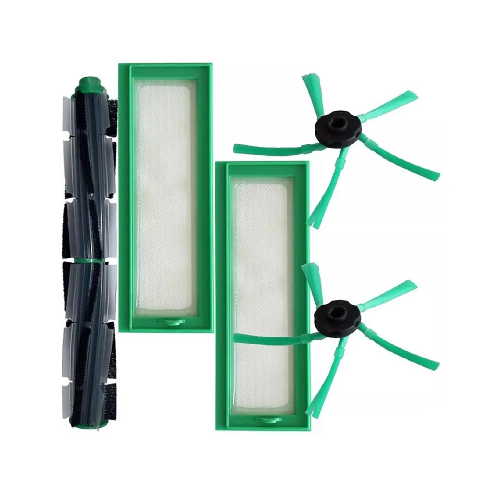 VIGANAN Replacement Vacuum Cleaner Parts for Vorwerk VR200 VR300 - Main Roller Brush, Spin Brush & HEPA Filter - Compatible with Vacuums & Floor Care - Perfect for Home Cleaning & Pet Hair Removal