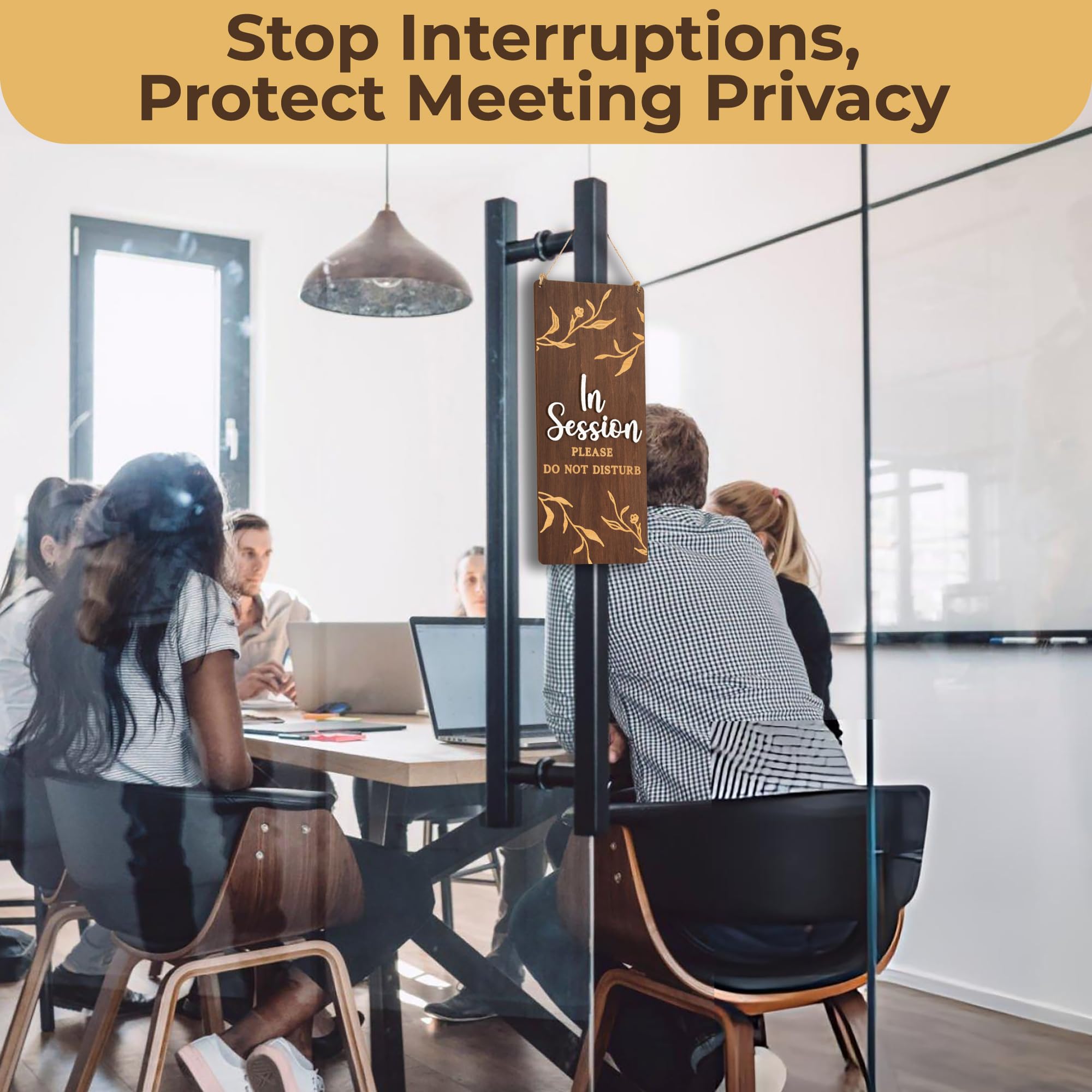 Therapist Door Sign - 'Please Do Not Disturb' & 'Session in Progress' Office Door Hanger for Counseling, Massage Therapy - Perfect for Private Practices, Clinics & Wellness Centers