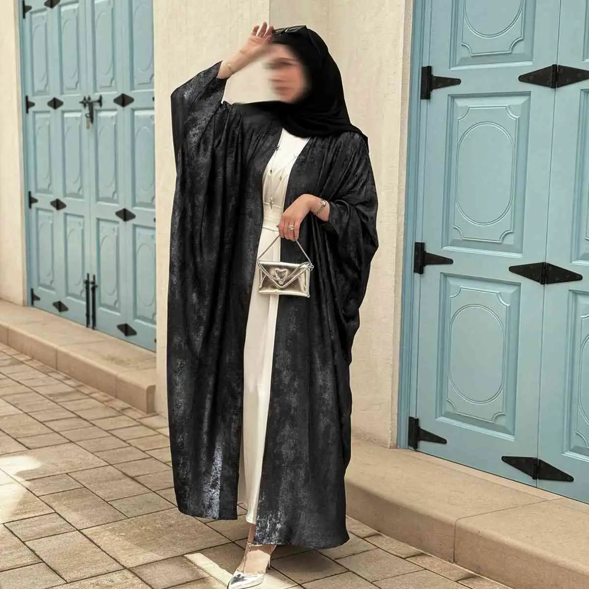 Elegant Muslim Women's Open Abaya Dress - Modest Long Cardigan for Prayer & Daily Wear - Perfect for Hijab Outfits & Special Occasions