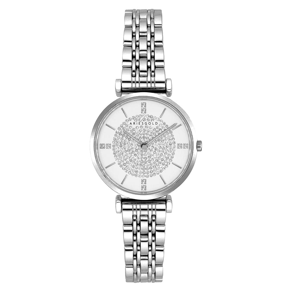 ARIES GOLD VIGOUREUX L 5039Z S W Women's Luxury Watch - Elegant Gold-Tone Stainless Steel Bracelet for Business, Party & Everyday Wear