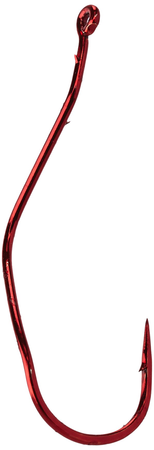 Mustad Slow Death Aberdeen Bent Shank Fishing Hooks - Size 1, 10-Pack (Red) - Ideal for Walleye, Trout, and Panfish Fishing
