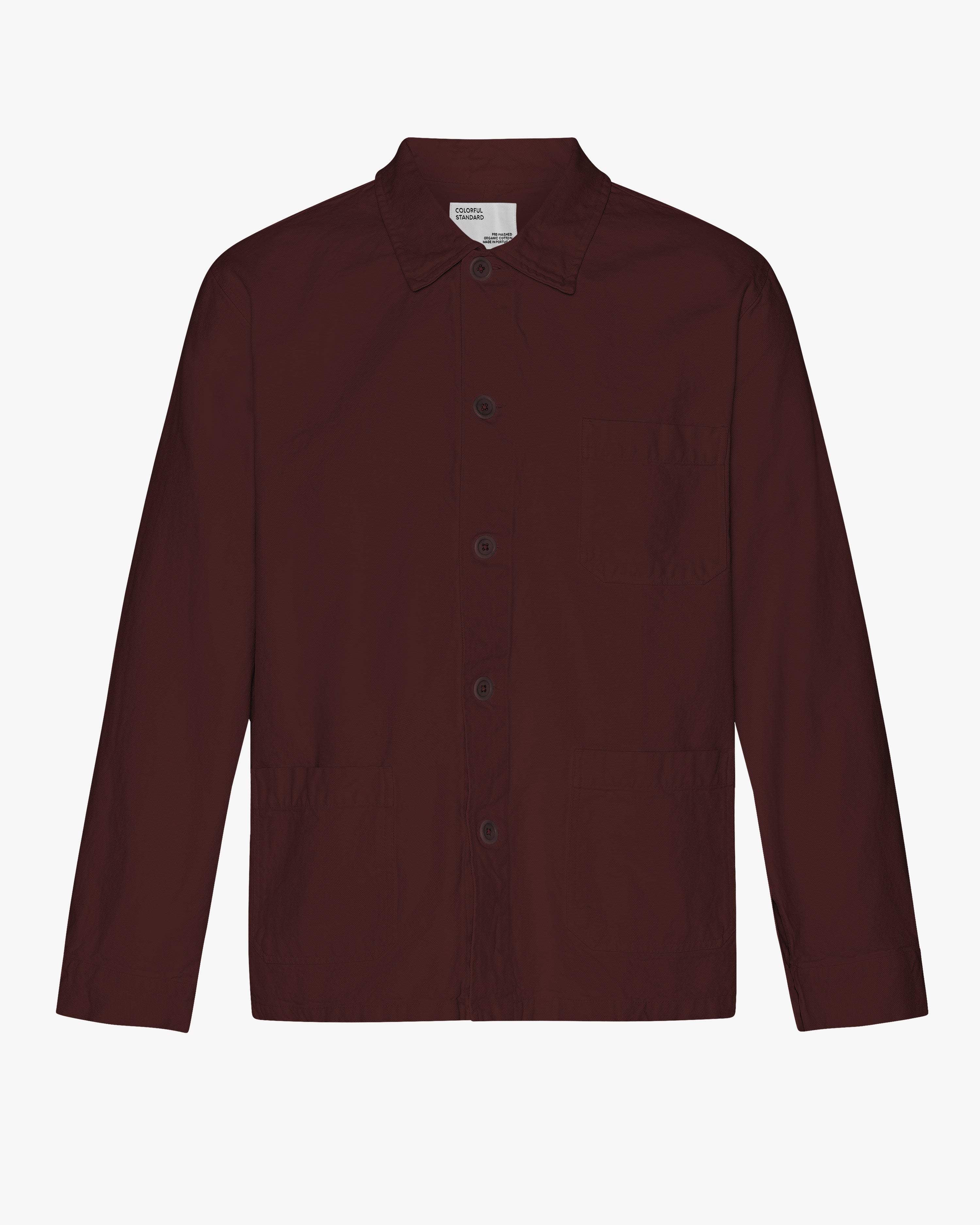 Organic Workwear Jacket for Men & Women - Premium Oxblood Red Cotton Blend - Durable & Comfortable for Outdoor Work, Construction & Casual Wear